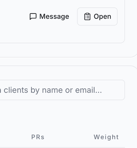 Trainer dashboard insights panel with adherence and coaching signals in Worrkout web